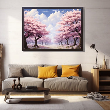 Japanese Cherry Blossom Oil Painting